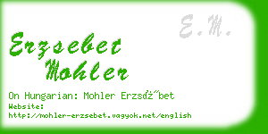 erzsebet mohler business card